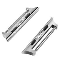 316L nerūdijančio plieno pakaitinis dirželio adapteris Apple Watch jungtims Iwatch auselės spyruoklinė juostelė laisvo atleidimo surinkimo įrankis 38/40/41mm(22mm) sidabras