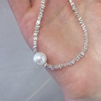 Madingi sidabro spalvos putojantys raktikaulio kaklo grandinės kaklo karoliai moterims papuošalai vestuvių vakarėliui, gimtadienio dovana 1pc balta