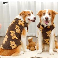 10-35kg Auksaspalvis retriveris Prancūzų buldogas Drabužiai Pižama Šiltas vilnonis Žieminis katės paltas Augintinio drabužiai Vidutiniams ir dideliems šunims Brown Bear 3XL