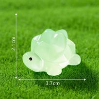 Mikropeizažas Švytintis tamsoje Vėžlys Akvariumas Žuvų Akvariumas Pasidaryk pats Dekoratyviniai Priedai Stalinis Dervos Niekniekis Luminous turtle10pcs žalia