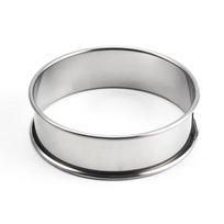 Stainless Steel Double Curling Mousse Ring Non-Stick Cake and Biscuit Mold Outer diameter 8.5CM gray