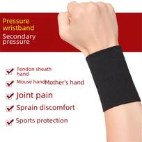 Sportinė apsauginė riešo mova tenisui, krepšiui ir reabilitacijai Single M (Wrist Length 15-17CM) juoda