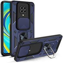 For Xiaomi Redmi Note 9 Pro Case Slide camera Magnetic Holder Ring Shockproof Armor Phone Case For Redmi Note 9S 9 S Back Cover For Redmi Note 9S mėlyna