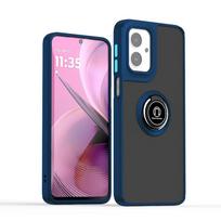 Šarvuotas dėklas, skirtas Motorola Moto G STYLUS E13 G13 G14 G35 G54 G55 G72 G84 S50 EDGE 50 Pro 40 30 NEO 5G, su žiedu ir magnetiniu laikikliu MOTO G35 tamsiai mėlyna spalva
