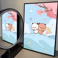 BuBu DuDu Cartoon Vintage Posters Sticky Retro Kraft Paper Sticker DIY Room Bar Cafe Kawaii Room Decor 21cm×30cm NoFrame