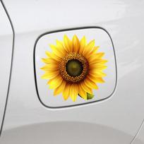Piešti saulėgrąžų stiklo automobilio fono pagražinimo dekoravimo lipdukai 16*16cm /fun-f671 uv