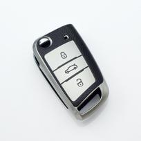 For Volkswagen VW Golf 7 MK7 Tiguan for Seat Leon Ibiza Ateca Altea for Skoda Octavia TPU Leather Key Case Cover Auto Accessories