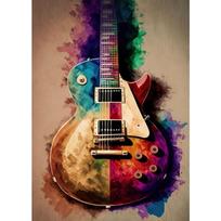 Vintažinis muzikos aliejus Džiazas Saksofonas Smuikas Gitara Pianinas Plakatai ir Spaudiniai Spausdinimas ant drobės Sienų menas Paveikslas svetainės dekorui 21cm×30cm NoFrame