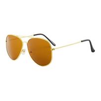 Suaugusiųjų metaliniai akiniai nuo saulės geltona