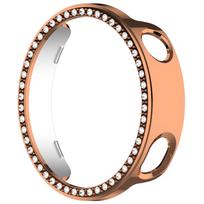 Bling PC Tuščiaviduris Apsauginis Dėklas Xiaomi Watch S4 41mm Deimantinis Krištolinis Dėklas Kietas Dangtelis Apsauginis Laikrodžio Korpusas Madingas Buferis rožinio aukso spalvos