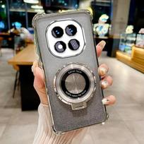 „Note14pro“ prabangus apsauginis laikiklis, skirtas „Xiaomi Redmi Note 14 Pro Plus 14Pro“ smūgiams atsparus silikoninis stovas „Poco X7“ Redmi Note 14 5g sidabras