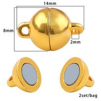 DIY Rankų darbo papuošalų magnetinis užsegamas jungiklis apyrankėms ir vėriniams 2 sets/pack