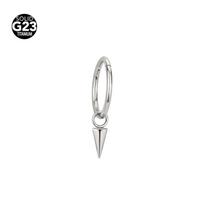 F136 titano nosies žiedas auskaras su markizės formos pakabuku - 1.2/1.0 matuoklės kremzlės stud auskaras 1.2x8mm