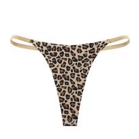 Leopardo rašto žemoko liemens besiūlės stringai - Moteriški ledo šilko bikini kelnaitės XS (37.5-47.5kg)