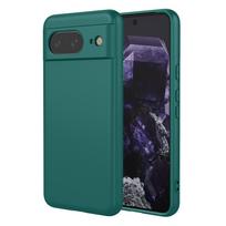 Lankstus skysto silikono dėklas Google Pixel 9A 9 8 7 Pro 8A 7A 6A apsauginiam dangteliui Bamperis Fundas Coque Korpusas Capa Google Pixel 6 tamsiai žalia spalva