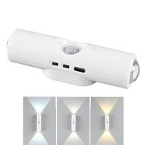 Magnetinis judesio jutiklio naktinis šviestuvas, įkraunamas išmanusis RGB gradiento sieninis šviestuvas miegamajam, voniai, spintai, sodui