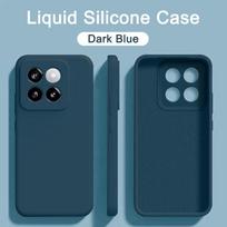 For Poco F6 F5 M6 X6 Pro Phone Case Square Liquid Silicone Cases For Poco X5 F1 F2 M3 M4 X4 X3 F3 F4 GT F6 Pro Shockproof Cover For Poco F6 tamsiai mėlyna spalva