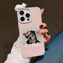 Pieštas telefono dėklas iPhone 11 12 13 14 15 16 iPhone 11 12 13 14 15 16 Pro 12 13 14 15 16 Pro Max iPhone 11 rožinė