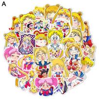 50 vnt. Grafiti lipdukai Anime Naruto Sailor Moon Spausdinti Lengva klijuoti Vandeniui atsparūs Animacinių filmų lipdukai Pasidaryk pats Lipdukai Bagažo dekoravimas Dienoraščiui A