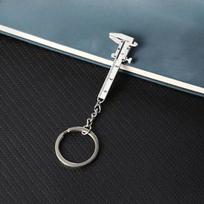 1 New Fashionable Car Key Mini Vernier Caliper Portable 0-40mm Keychain Measurement Tool Car Key Chain Ring Caliper