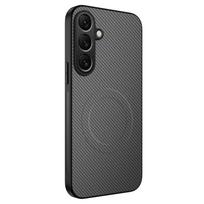 Silicone Phone Case For Samsung Galaxy A53 A36 A56 A54 A52S A55 A35 5G Magnetic Wireless Charging Protect Soft Back Cover Cases For Galaxy A35 5G pilka spalva