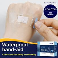 50Pcs Transparent Adhesive Wound Plaster Waterproof Medical Anti-Bacteria Band Aid Bandages Home Travel First Aid Kit 72×22mm-50PCS