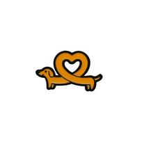Cartoon Dachshund Love Brooch School Bag Decoration Clothes Matching Accessories Cute Alloy Oil Dripping Horse Pin Badge geltona