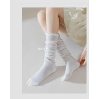 Ballet-style Socks, Women's Thigh-high Socks, Autumn and Winter Thin Lace Pile Socks, Long Socks, School Style 1 pair juoda