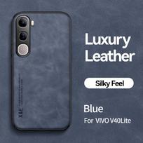 For VIVO V40 V40 Lite Built-in Magnetic Wear-Resistant Anti-Drop Lens All-Inclusive Lamb Leather Phone Case For VIVO V40 Lite mėlyna