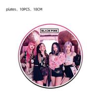 Blackpink Tematikos Gimtadienio Šventės Dekoracijos Mielos Ir Stilingos Šventės Reikmenys 10PCS 7in Plate