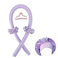 5pcs/set Woman Heatless Curling Rod Heatless Hair Curls Headband Make Hair Soft Shiny Hair Curler Hairdressing Tools Accessories Woman violetinė
