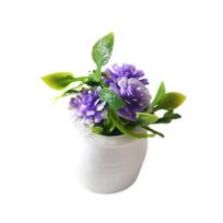 Mini Pot Plant High Simulation Accessories Vivid Color Pot Plant Dollhouse violetinė