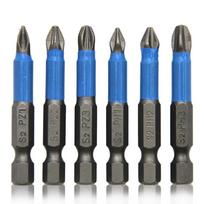 Įrankių rinkinys 6 vnt. Šešiakampė rankena Neslystanti elektrinė atsuktuvas Medžio apdirbimas Kryžminis atsuktuvas PH1 PH2 PH3 PZ1 PZ2 PZ3 Hexagon handle&50mm black