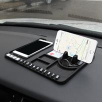 Universali Neslystanti Automobilio Pagalvėlė Daugiafunkcinė Parkavimo Numerio Kortelė Automobilinis Telefono Laikiklis Kilimėlis Prietaisų Skydeliui raudona
