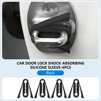 SEAMETAL Automobilio durų užrakto amortizuojantis padėkliukas Silikoninė juostelė Durų užrakto sagtukės apsauginis dangtelis Garso slopintuvas Buferis Slopintuvas 4PCS juoda