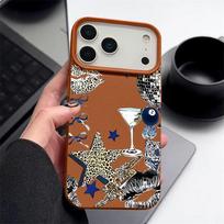 Leopard Star Disco Ball Pattern Case For iPhone 17 Pro Max iPhone 16 Pro Max 15 14 13 12 11 16E Air Luxury Leather Texture Silicone Cover iPhone 17 ruda