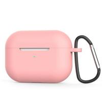 Ausinių dėžutės dėklas, atsparus dulkėms, atsparus smūgiams, labai prisitaikantis, silikoninis su Bluetooth suderinamas ausinių dangtelis, skirtas Airpods Pro rožinė