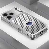 Metalinis apvalių skylių raštas Grūdintas stiklas Galvanizuotas telefono dėklas iPhone 17 Pro Max 11 12 13 14 15 16 Plus 16E 17Air Dangtelis iPhone 13 Pro