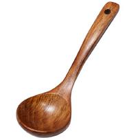 Soup Spoon Easy to Clean Soup Ladles Heat-Resistants Serving Spoon Kitchen Utensils Perfect for Porridge Dessert Cooking 1 brown
