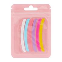 Colorful Eyelash Perm Silicone Pad Cover Strip Curved Colored Eyelash Perm Auxiliary Silicone Strip One Size rožinė
