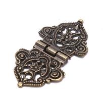 2 vnt. Senovinio lydinio tuščiavidurio gėlių vyris Baldų furnitūra „Pasidaryk pats“ dėžutė Metaliniai vyriai bronza
