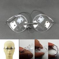 1 vnt. plastikinis vėdinamas skaidrus akių skydas su 9 skylutėmis po akių operacijos 1PC