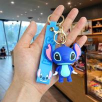 Žavingas animacinio filmuko Stitch raktų pakabukas mergaitėms, mielas poros kuprinės pakabukas studentams mėlyna