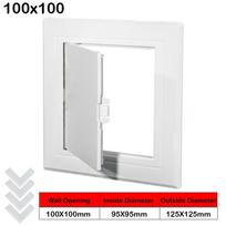 Plastikinis prieigos panelės durelės Baltas prieigos dangtelis Naujas atidaromas prieigos dangtelis Durys Sienos Lubos 100x100mm