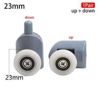 4 poros tvirtinimo detalių dušo durų ratukai 23 mm 25 mm stumdomų durų skriemulys patvarūs bėgelių ratukai 1Pair 25mm