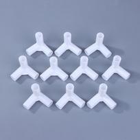 10 vnt. 12 mm plastikiniai balti vamzdžių jungikliai „pasidaryk pats“ lentynoms, palapinėms, fiksuojami jungiamieji elementai, trišakis, tiesus alkūnė, drabužių spintos kablio jungtis A1
