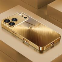 Auksinės meilės širdelės raštas Auksinės metalinės dažytos stiklinės telefono dėklas iPhone 17 Pro Max 11 12 13 14 15 16 Plus 17Air 16E iPhone 14 Pro Max beige