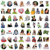 Billie Eilish Graffiti Stickers (55-110 pcs) for Car, Suitcase & Water Bottle