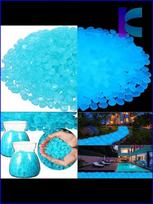 5-8mm Glow in the Dark Pebbles Aquarium Gravel Decorative Stones for Garden Micro Landscape Fish Tank Substrate 100 Pieces One Size šviesiai mėlyna spalva