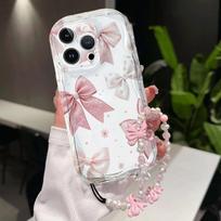 Phone Case For Xiaomi Redmi Note 15 14 13 12 Pro Plus 5G Redmi 15C 15 14C 13C 12C 13 A5 Luxury Cartoon Bow Bracelet Chain Cover Redmi 13 4G white